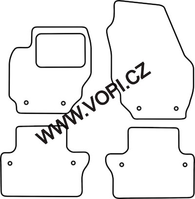 Textil-Autoteppiche Volvo V70/XC70 2007- Perfectfit (5020)